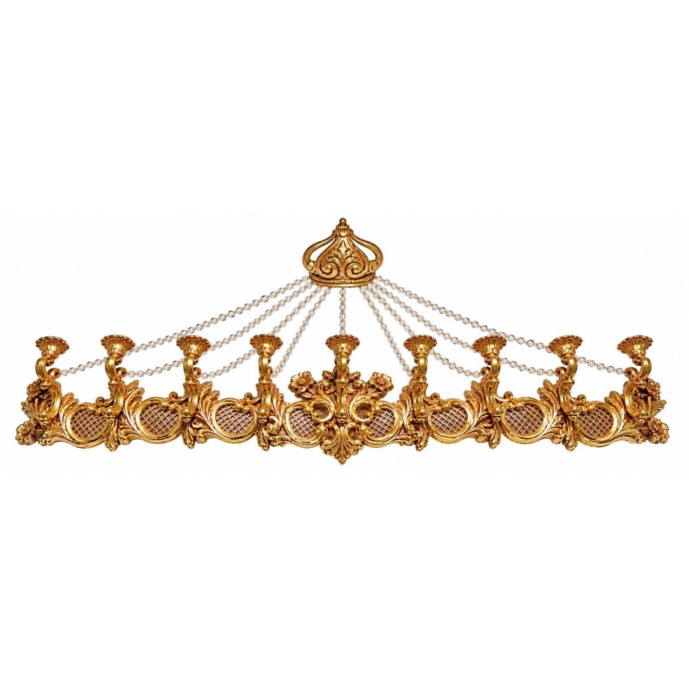 1966 Dart Industries 9 Candle Wall Candelabra Glass Beads Hollywood Regency